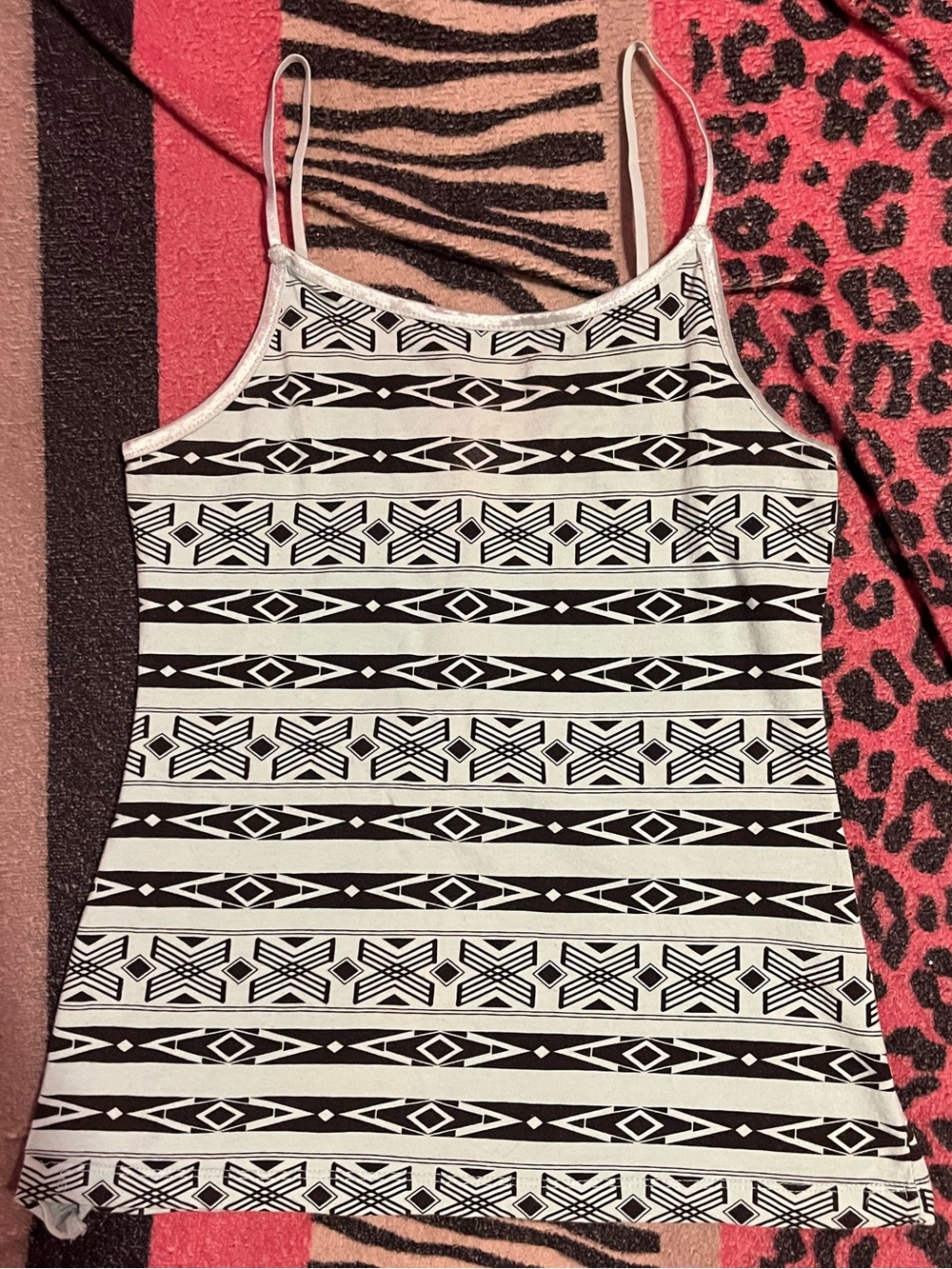 Vintage wet seal Aztec print teal spaghetti strap
